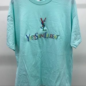 Vintage 1980 Multicolor YSL stitched tee🔥